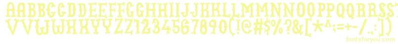 Cowboyjunkdemo Font – Yellow Fonts on White Background