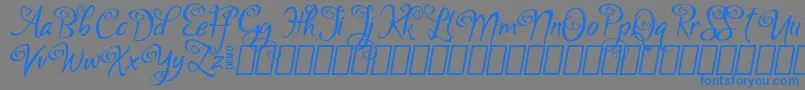 BigdeyDemo Font – Blue Fonts on Gray Background