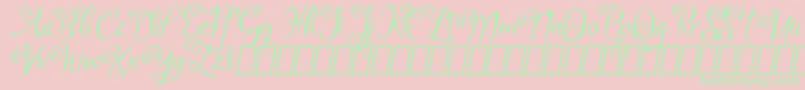 BigdeyDemo Font – Green Fonts on Pink Background