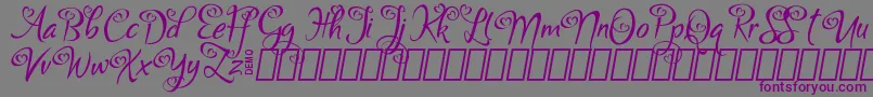 BigdeyDemo Font – Purple Fonts on Gray Background