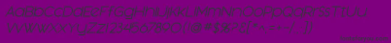 Шрифт SfOrsonCasualLightOblique – чёрные шрифты на фиолетовом фоне