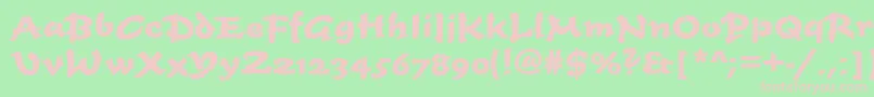 TiogascriptBoldRegular Font – Pink Fonts on Green Background