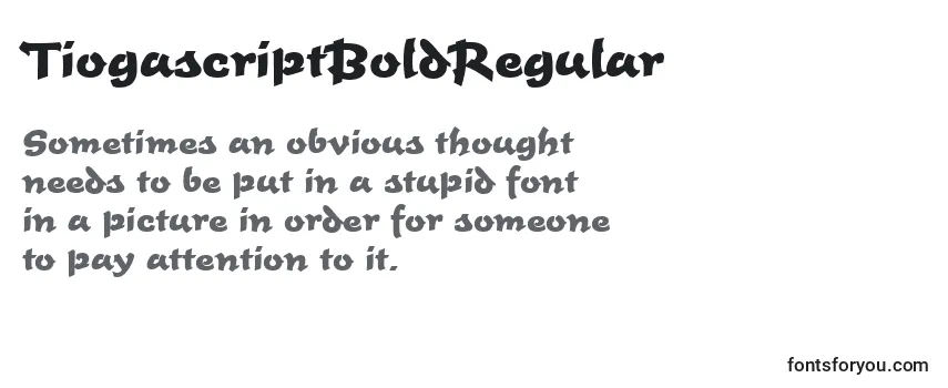 TiogascriptBoldRegular Font