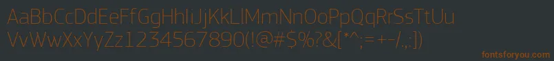fuente PfsquaresansproThin – Fuentes Marrones Sobre Fondo Negro