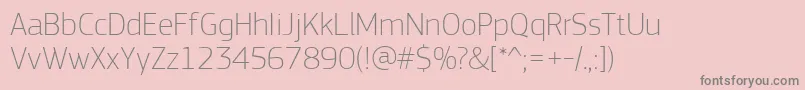 Шрифт PfsquaresansproThin – серые шрифты на розовом фоне