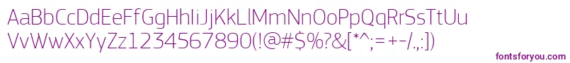 Шрифт PfsquaresansproThin – фиолетовые шрифты