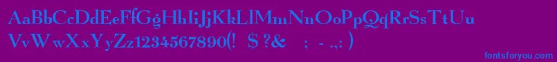 BantingRegular Font – Blue Fonts on Purple Background