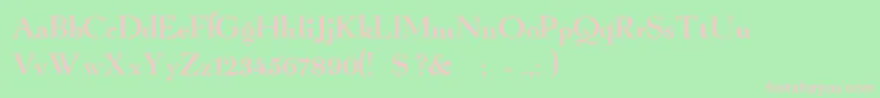 BantingRegular Font – Pink Fonts on Green Background