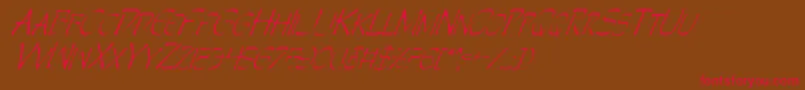 Perdv2i Font – Red Fonts on Brown Background
