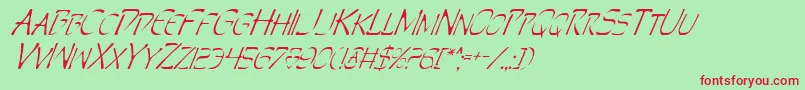 Perdv2i Font – Red Fonts on Green Background