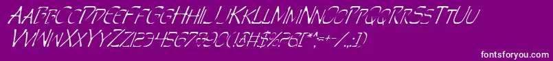 Perdv2i Font – White Fonts on Purple Background