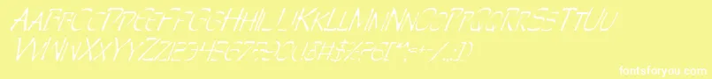 Perdv2i Font – White Fonts on Yellow Background