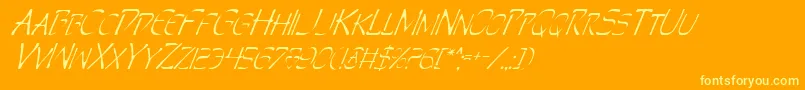 Perdv2i Font – Yellow Fonts on Orange Background