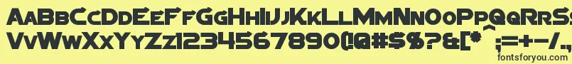 SigmaFiveBold Font – Black Fonts on Yellow Background