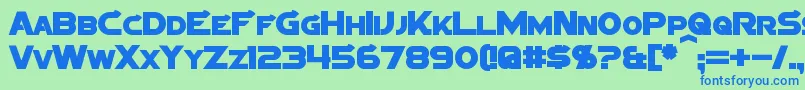 SigmaFiveBold Font – Blue Fonts on Green Background