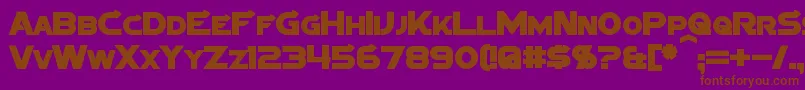 SigmaFiveBold Font – Brown Fonts on Purple Background