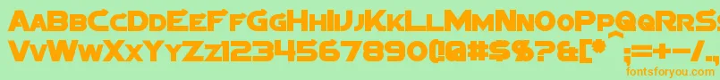 SigmaFiveBold Font – Orange Fonts on Green Background