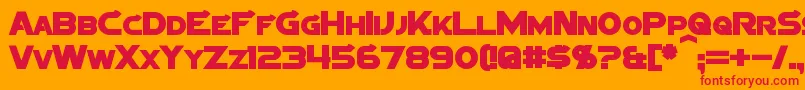 SigmaFiveBold Font – Red Fonts on Orange Background