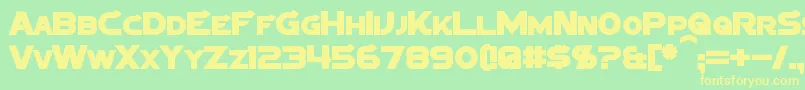 SigmaFiveBold Font – Yellow Fonts on Green Background