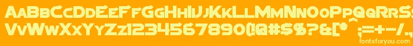 SigmaFiveBold Font – Yellow Fonts on Orange Background