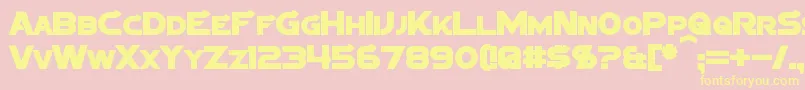 SigmaFiveBold Font – Yellow Fonts on Pink Background