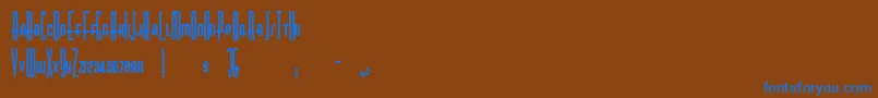 NickodemusExtremus Font – Blue Fonts on Brown Background