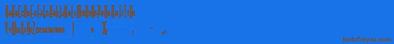 NickodemusExtremus Font – Brown Fonts on Blue Background