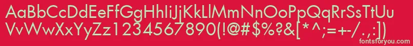 Agfutc Font – Green Fonts on Red Background