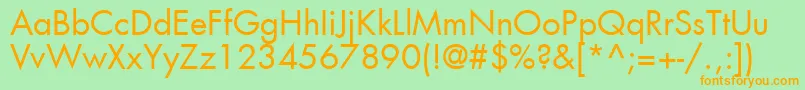 Agfutc Font – Orange Fonts on Green Background