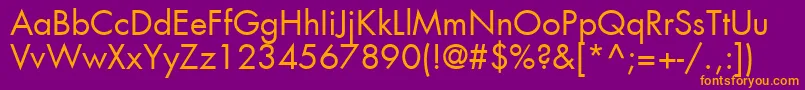 Agfutc Font – Orange Fonts on Purple Background
