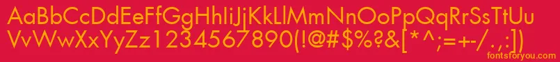 Agfutc Font – Orange Fonts on Red Background