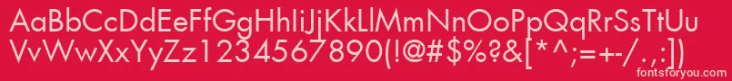 Agfutc Font – Pink Fonts on Red Background