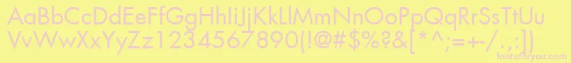 Agfutc Font – Pink Fonts on Yellow Background