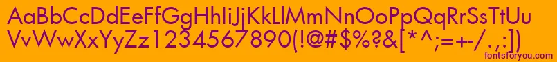 Agfutc Font – Purple Fonts on Orange Background