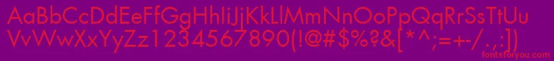 Agfutc-Schriftart – Rote Schriften auf violettem Hintergrund