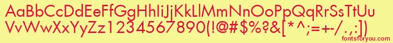 Agfutc Font – Red Fonts on Yellow Background