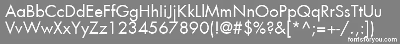 Agfutc Font – White Fonts on Gray Background