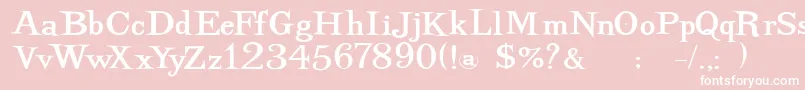 Dancingsuperserif Font – White Fonts on Pink Background