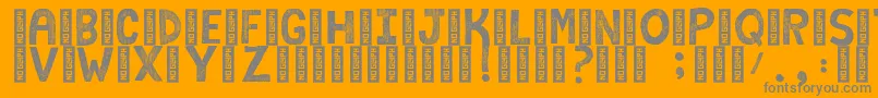 CampkidzByRatticsassin Font – Gray Fonts on Orange Background