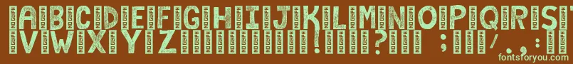 CampkidzByRatticsassin Font – Green Fonts on Brown Background