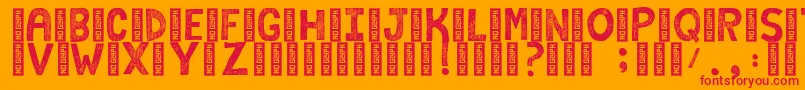 CampkidzByRatticsassin Font – Red Fonts on Orange Background