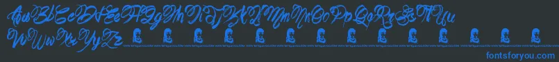 ArtBrewery Font – Blue Fonts on Black Background
