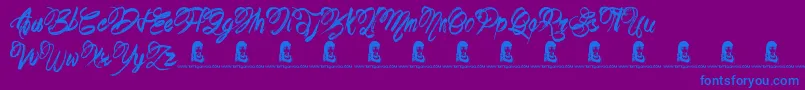 ArtBrewery Font – Blue Fonts on Purple Background