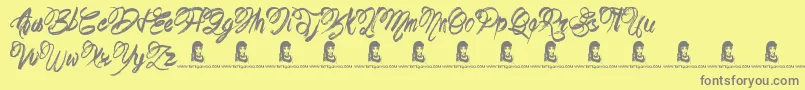 ArtBrewery Font – Gray Fonts on Yellow Background