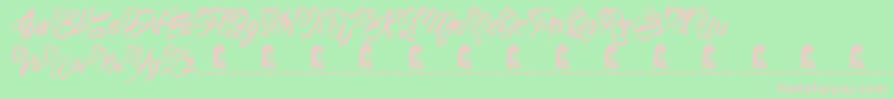 ArtBrewery Font – Pink Fonts on Green Background
