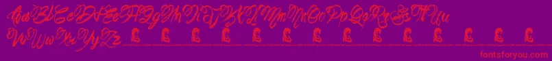 ArtBrewery Font – Red Fonts on Purple Background