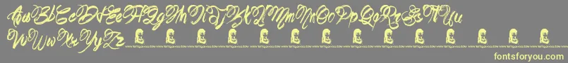 ArtBrewery Font – Yellow Fonts on Gray Background