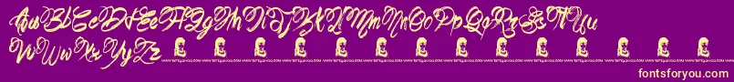 ArtBrewery Font – Yellow Fonts on Purple Background