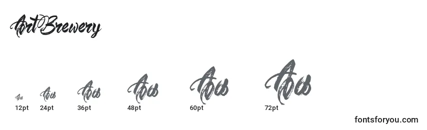 ArtBrewery Font Sizes