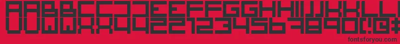 SquareOne Font – Black Fonts on Red Background